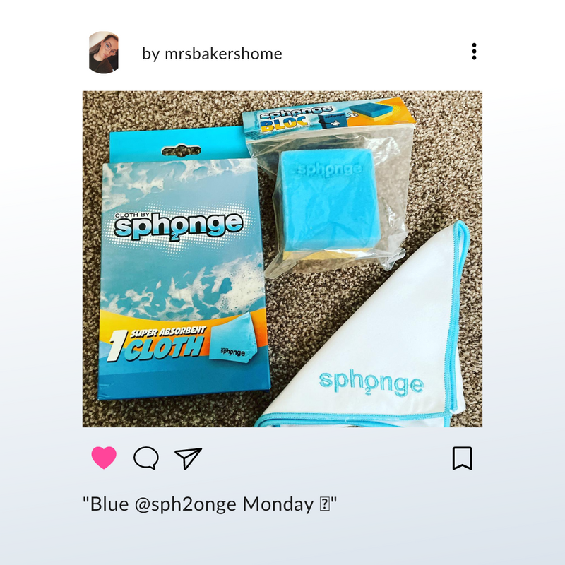Fun fact: blue is one of our favourite colours. Is it yours too? 💙

@mrsbakershome, thank you for the support! 🥺🫶

#SPh2ONGE #CleaningSupplies #Cleaning #CleaningSponge