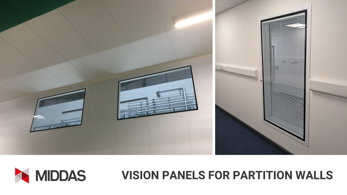 MIDDAS_UK's tweet photo. Have a project requiring #visionpanels? We got you. Our flush vision panels are designed to integrate w/any #partitionwall &amp; have excellent fire &amp; acoustic ratings. 

🔎Want to know more? https://t.co/jN2NAI1RSJ

#Glazing #GlazedPartitioning #FireRatedGlass #ThirdPartyWalls https://t.co/4afCvzJnJW