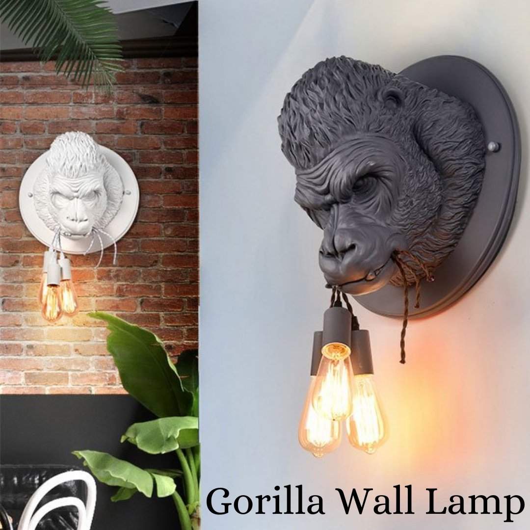 Shop Our Gorilla Wall Lamps Today at Floral Fawna. FREE shipping on all worldwide orders.

#gorilla #walllamp #lamp #lighting #monkey #animal #homeware #homedecor #animallight #light #nordic