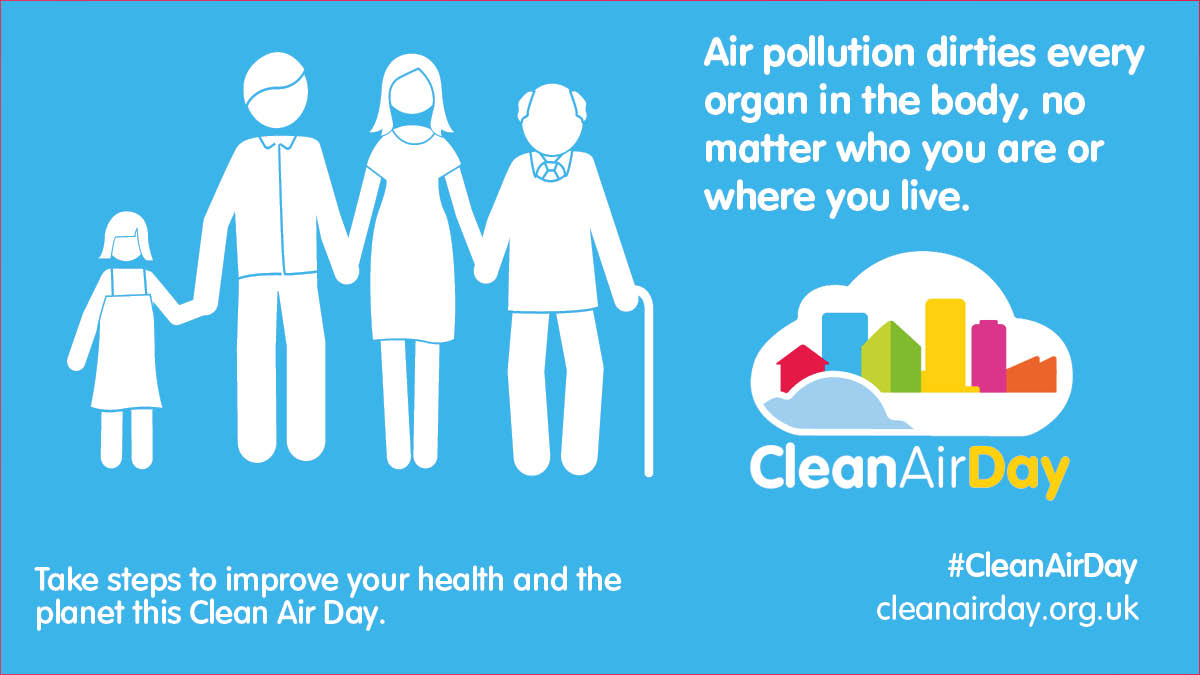 Today is #CleanAirDay 
We all need to make changes whether it's walking to work and leaving the car at home, car share whatever you choose to do why not find out more cleanairday.org.uk 
We sell Air Purifiers shorturl.at/bdASZ get cleaner air #MHHSBD #pollution