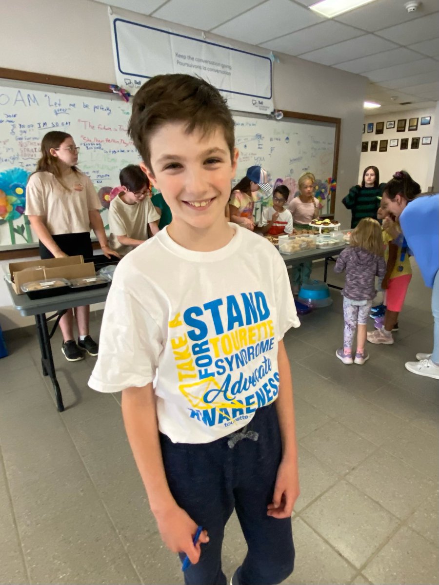 From Laura Sundy, "My son Will and his classmates in Muskoka,  held a bake sale to raise funds for Tourette Canada. Will also shared facts about TS  each morning last week to educate the school about it!" Will is an advocate and role model for others in the school and community.