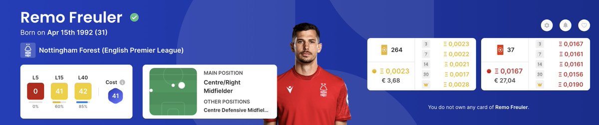 CappedModepicks's tweet image. Another pick for GW 381 is Freuler. Freuler is selected for the Swiss national team who will play against the Androrran national team this GW. Freuler has a Capped Mode cost of 41. #Sorare #CappedMode.