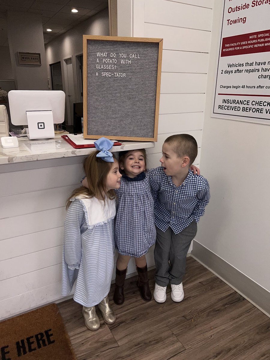 Our little experts sure know how to keep it fun around here!

#FamilyOwnedBusiness #autoshop #smallbusiness