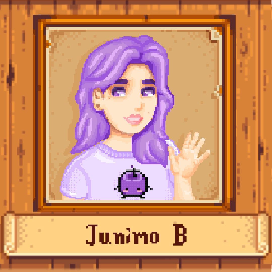 bjunimo's tweet image. Hi! I’m B - an aspiring gaming content creator!💜🎮
I’m a big fan of the game Stardew Valley &amp;amp; I’m looking forward to sharing that (and more) with you.

I’d also love if you checkout my YouTube channel!
 YouTube.com/@junimob 

#StardewValley #CozyGaming