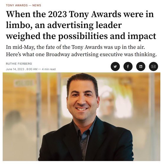 Jeremy Kraus (@jeremykraus) on Twitter photo It was a great season for <a href="/Situation/">Situation</a> and I love the people I get to work with everyday who work SO hard and make the magic happen behind the scenes. Thanks to <a href="/RuthiesATrain/">Ruthie Fierberg</a> and <a href="/broadwaynews/">Broadway News</a> for interviewing me and sharing a glimpse behind the stage.
bway.ly/fdgwg7 It was a great season for <a href="/Situation/">Situation</a> and I love the people I get to work with everyday who work SO hard and make the magic happen behind the scenes. Thanks to <a href="/RuthiesATrain/">Ruthie Fierberg</a> and <a href="/broadwaynews/">Broadway News</a> for interviewing me and sharing a glimpse behind the stage.
bway.ly/fdgwg7