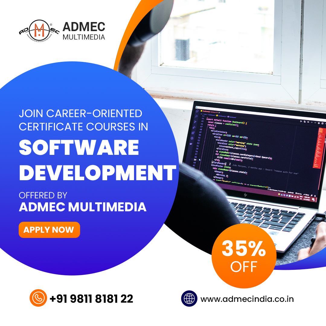 admecinstitute's tweet image. Looking for best software development courses in Delhi? Check ADMEC Multimedia Institute in Rohini, where you can learn from experienced faculty, work on live projects and get placement. 
Check courses: t.ly/iRHVU

#softwaredevelopmentcourses #softwaredevelopment
