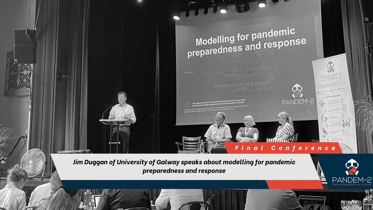 PANDEM2H2020's tweet image. More highlights from day 3 of our Joint Final Conference so far:

➡Eimear Hurley of @CarrCommsLtd introduced PANDEM-2's Media Training Toolkit for #pandemic and crisis situations.

➡Jim Duggan of @uniofgalway spoke about modelling for #PandemicPreparedness and response.