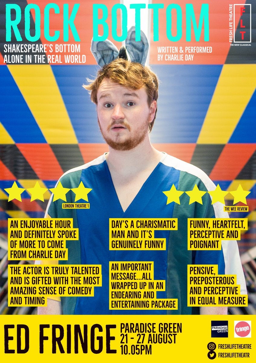 Fresh Life Theatre Company (@freshlifetheatr) on Twitter photo With the #NYC run in the books, now onto #edfringe
Rock Bottom is returning to <a href="/edfringe/">Edinburgh Festival Fringe</a> this summer and I can't wait! Help me spread the word!
🎭 <a href="/ParadiseGreenUK/">Paradise Green</a>
📅 21-27th Aug, 10.05pm
🎟 tickets.edfringe.com/whats-on/rock-… With the #NYC run in the books, now onto #edfringe
Rock Bottom is returning to <a href="/edfringe/">Edinburgh Festival Fringe</a> this summer and I can't wait! Help me spread the word!
🎭 <a href="/ParadiseGreenUK/">Paradise Green</a>
📅 21-27th Aug, 10.05pm
🎟 tickets.edfringe.com/whats-on/rock-…