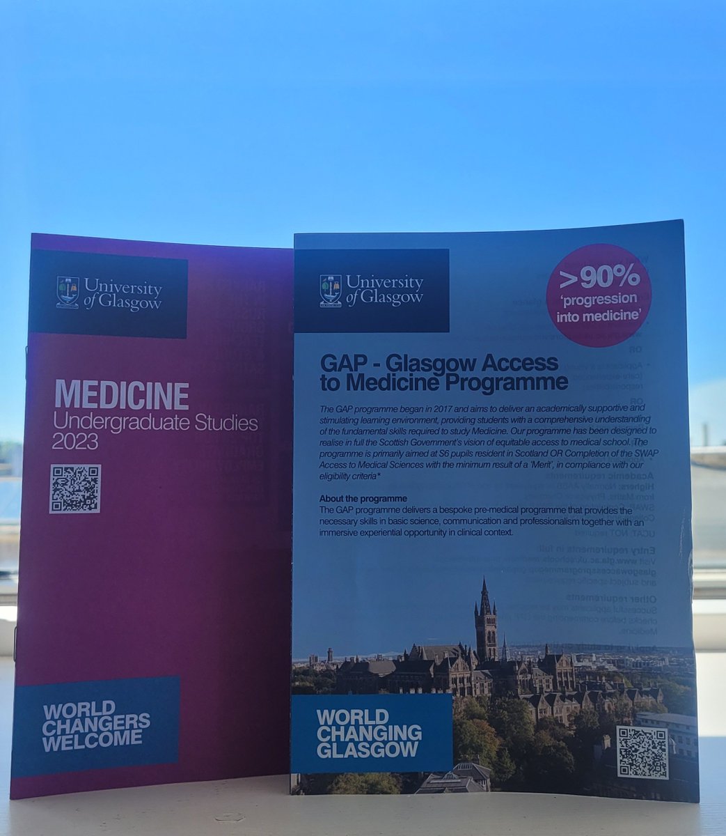 Interested in studying medicine @UofGlasgow come along to the #TeamUofG #openday today to hear about the Glasgow Medical School Access Programme #GAP and MBChB #wideningparticipation @UofGMedicine