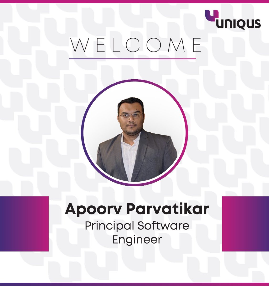 UniqusC's tweet photo. We are delighted to welcome Apoorv Parvatikar onboard as Principal Software Engineer in our Technology team. Apoorv joins us with over 10 yrs of experience in software architecture, design, and development.
#accountingadvisory #esg #uniqus #consultech https://t.co/uFTjuwDotm