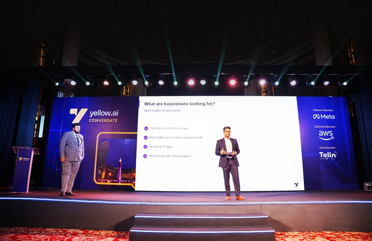 yellowdotai's tweet photo. 🚀 You thought conversational AI couldn't get any more interesting?

Tune in for 📸 from our spectacular session of #ConversationalAI in action, live from #Conversate Jakarta 2023! 

Experience the future of enterprise automation, TODAY: https://t.co/iXISXsEjv8 https://t.co/X0QthLRZbA