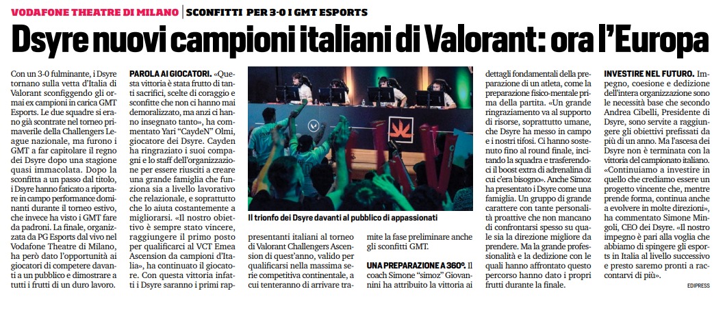 Oggi sul Corriere dello Sport !🗞️📰