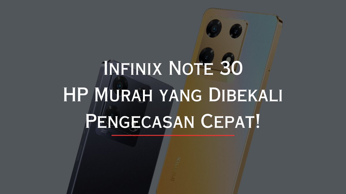 yateknocom's tweet image. Infinix Note 30 - 2,5 Jutaan (8/256GB)

-A THREAD-

Hadirnya Infinix Note 30 untuk HP kelas 2 jutaan, tentu bisa bikin HP lain di kelasnya jadi insecure.

Gimana engga coba, HP berdaya 5000 mAh ini nawarin lo Fast charging 45 watt.

#hpinfinix #hpmurah #hp2jutaan #infinixnote30