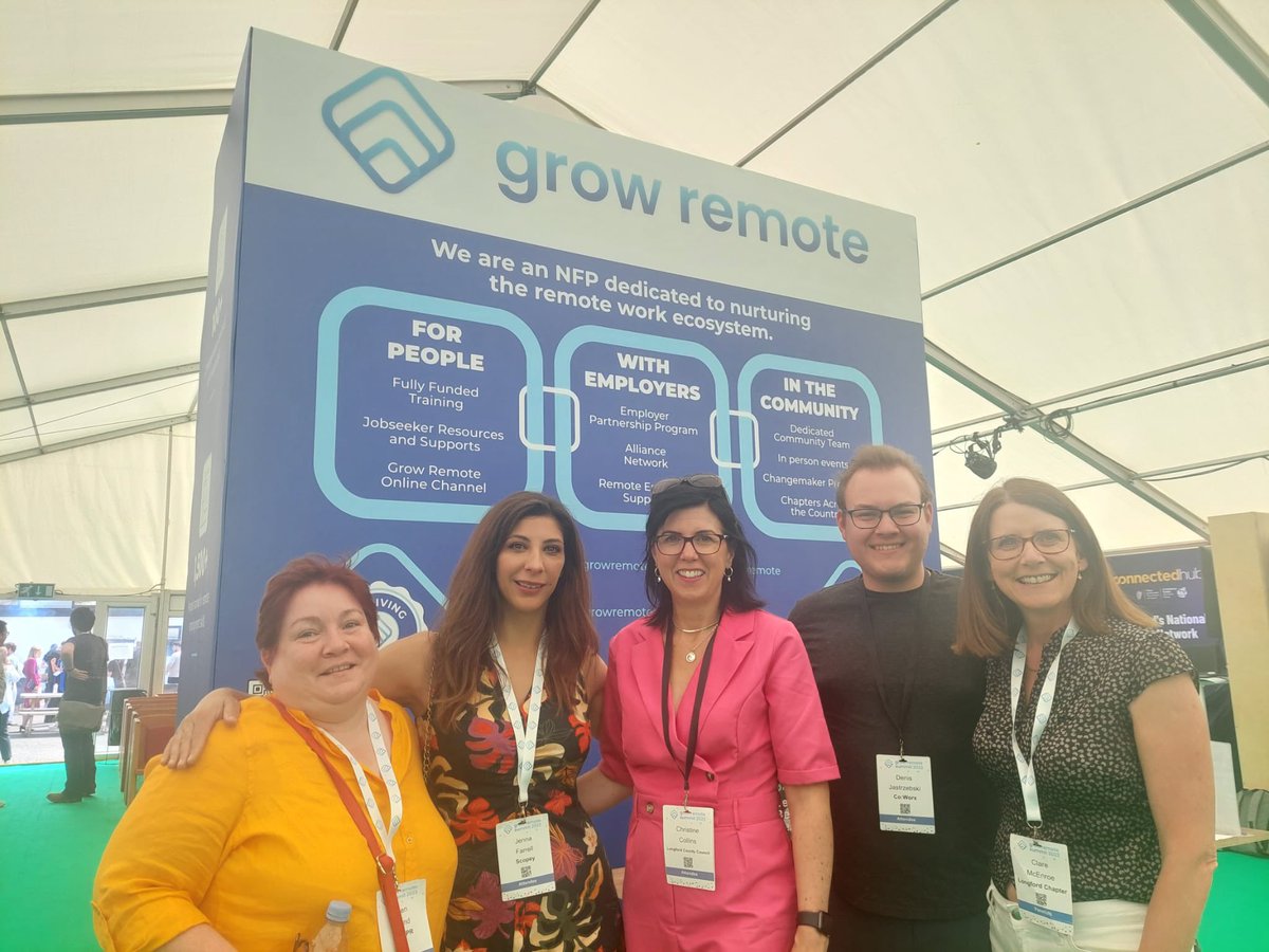 ccollinskell's tweet photo. #GrowRemoteSummit - making remote work for everyone
future of remote for profit, people and planet
100,000 remote careers open to workers in #Longford
Delighted to support @Skyclucky from the Longford Chapter
#makingremotework #midlandsadvantage https://t.co/YIs9tbhqdh