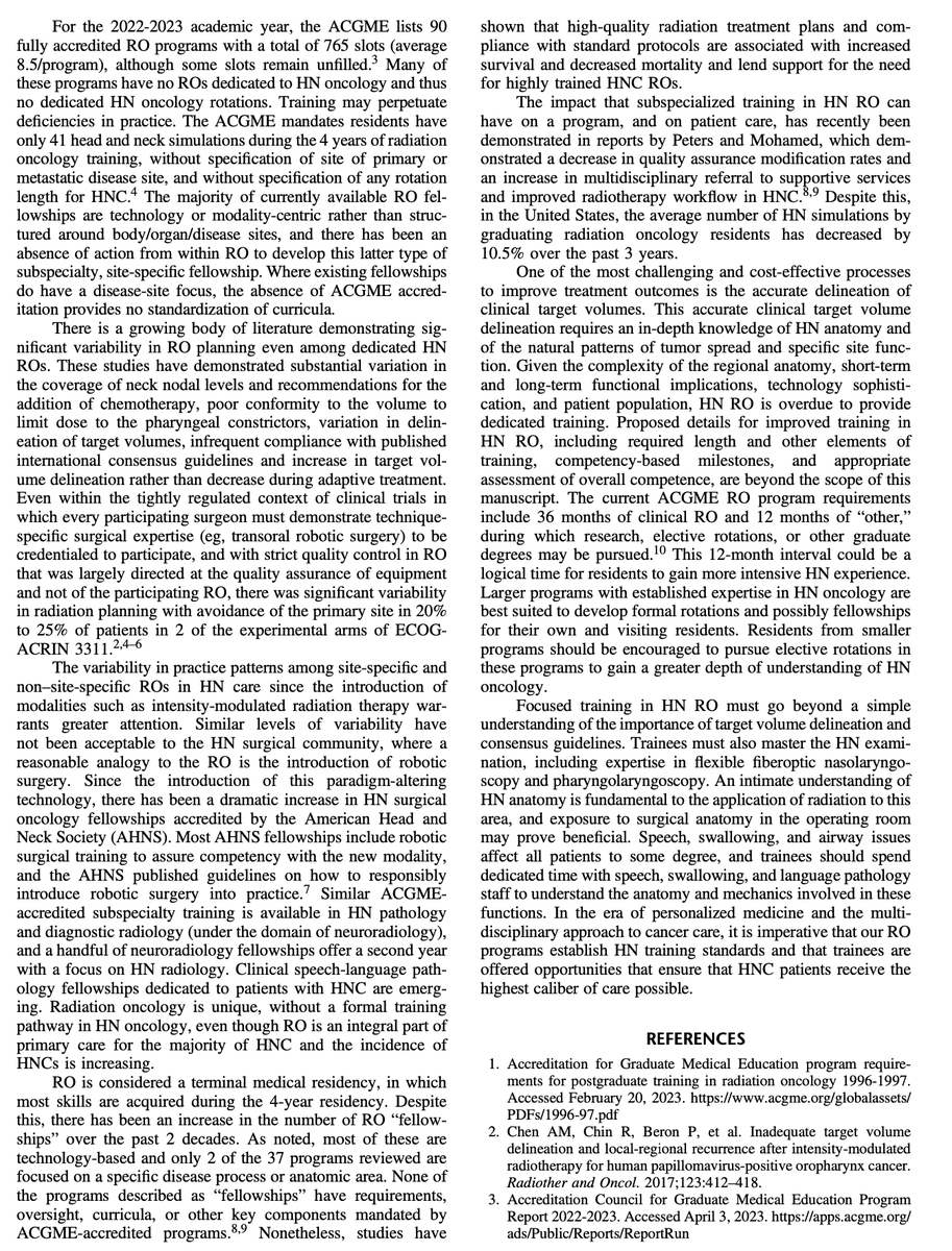 ScarlessThyroid's tweet photo. Appreciate the multidisciplinary team work to get this editorial published in American J Clinical Onc: 

Does Current Training in Radiation Oncology Prepare Radiation Oncologists to Optimally Manage Patients With Head and Neck Cancer? https://t.co/1J1UT6qBuK