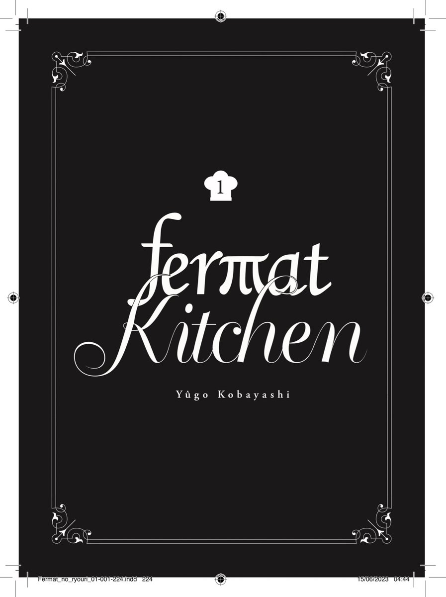 Il y a pas qu’Ao Ashi dans la vie, y a Fermat Kitchen aussi, l’autre série de Yûgo Kobayashi ! Sortie à l’automne chez <a href="/MangetsuFR/">Mangetsu 🌕</a>. 🙏