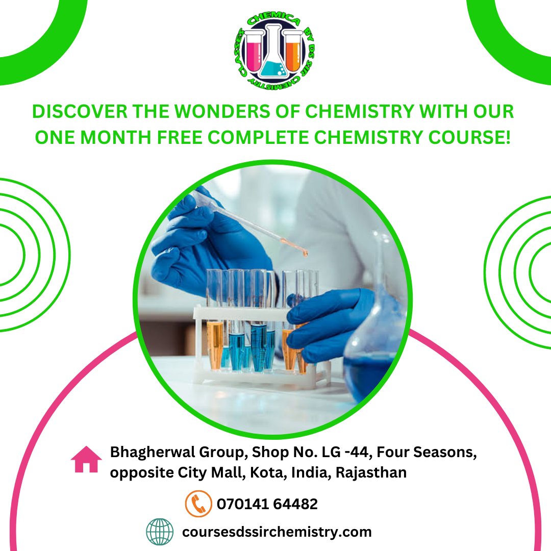 dssirchemistry's tweet image. ⏰ Don't miss out on this amazing opportunity! Sign up today and unlock a month of enriching knowledge for FREE! 🆓💡

#ChemistryCourse #FreeLearning #ScienceEducation #ChemistryLessons #OnlineEducation #ChemistryClass #ChemistryMadeEasy #LearnChemistry #ChemistryForAll