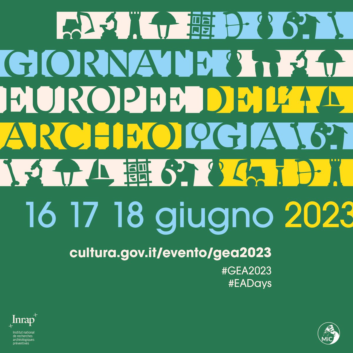 🏺Torna l'appuntamento con le Giornate Europee dell’Archeologia. Numerosi eventi nei luoghi della cultura per animare il dialogo con tutti i portatori di interesse del territorio. #GEA2023
📅Gli eventi cultura.gov.it/evento/gea2023
👉Le info musei.beniculturali.it/notizie/notifi…