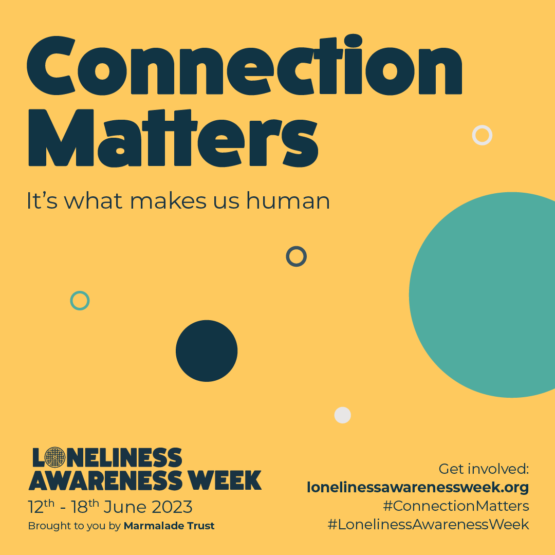 This week is global loneliness awareness week, and the theme is #ConnectionMatters. Find out how you can create connections this week and beyond: lonelinessawarenessweek.org

<a href="/marmaladetrust/">Marmalade Trust</a>  <a href="/GILC__/">Global Initiative on Loneliness and Connection</a> <a href="/fdn4sociconnect/">Foundation for Social Connection (F4SC)</a> 

#LonelinessAwarenessWeek