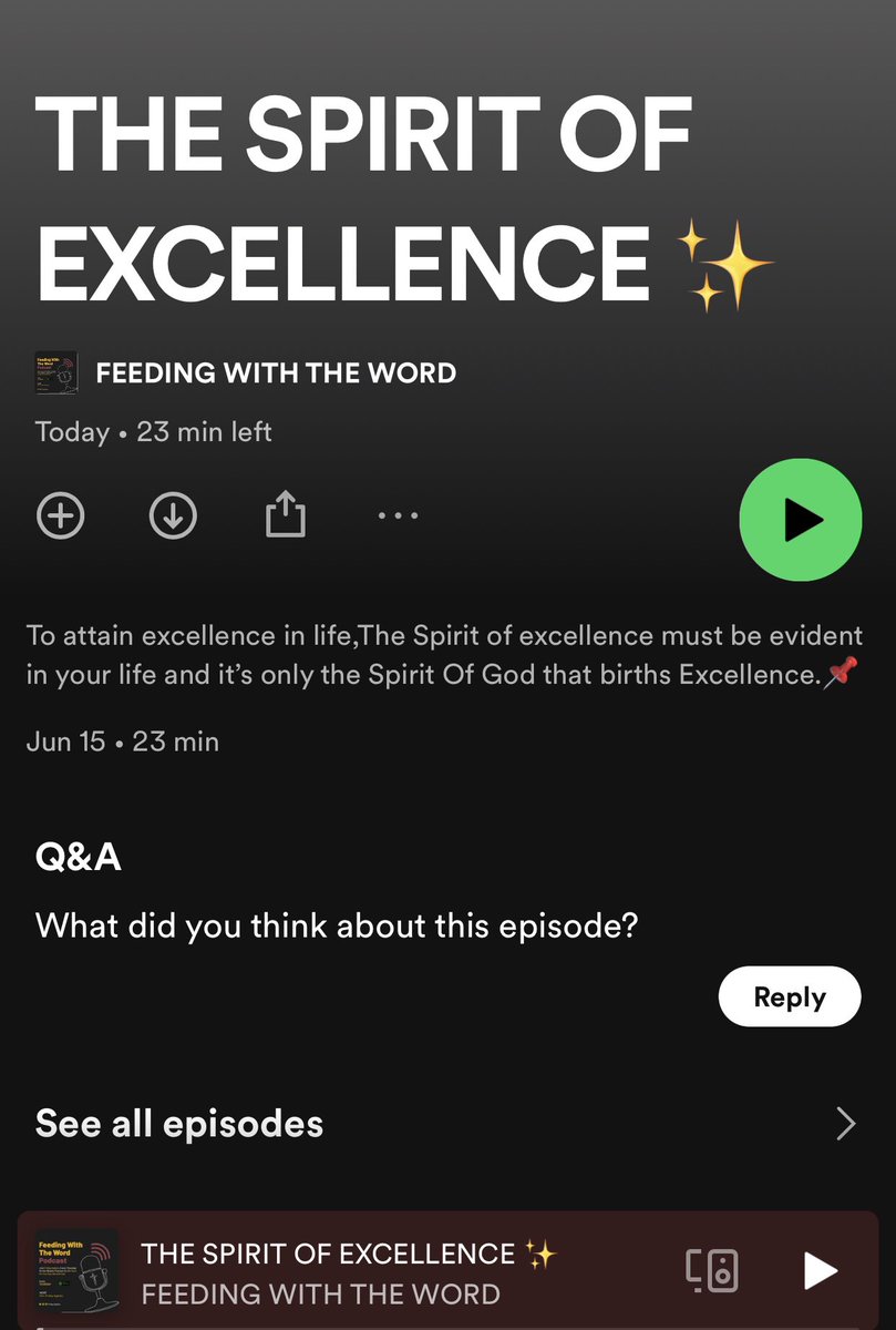 friday_agbetu's tweet photo. A NEW EPISODE IS OUT🔥✌️

It’s always  a thing of joy whenever THE WORD OF GOD is shared 🤗😉✨ EPISODE 6️⃣7️⃣❤️‍🔥 of Feeding With The Word Podcast📖🎙

https://t.co/UZLmxHM1GG

THE SPIRIT OF EXCELLENCE ✨
@spotifypodcasts @Feedingwithdwor @PodcastMovement @FindThatPod https://t.co/gbnnefdOel