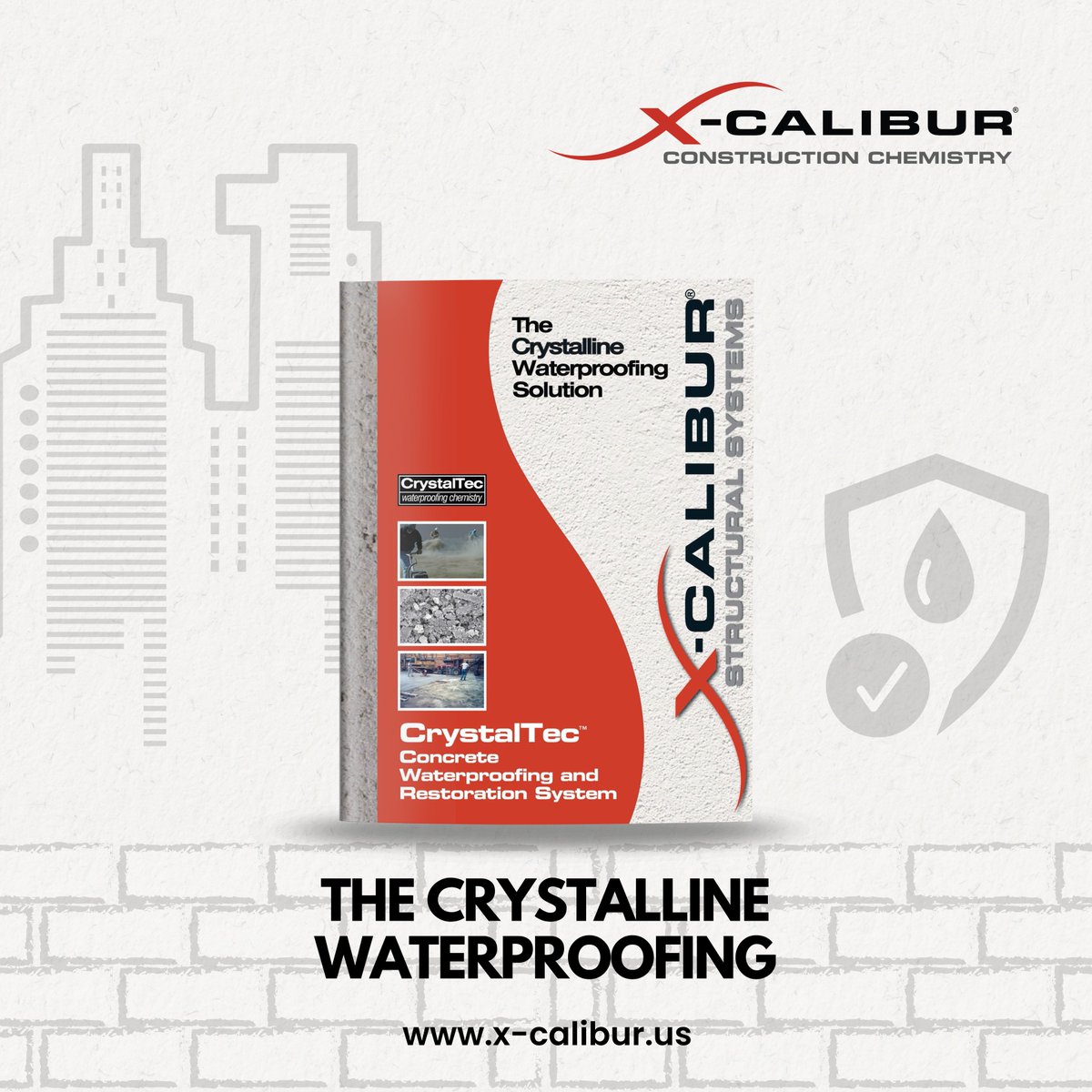 x-calibur.us/brochures

#concretewaterproofing #concreteconstruction #waterproofingcoating #waterproofing #concrete #waterproofingsystem #concreterestoration #civil #construction #foundationrepair #waterproofingmembrane #constructionindustry