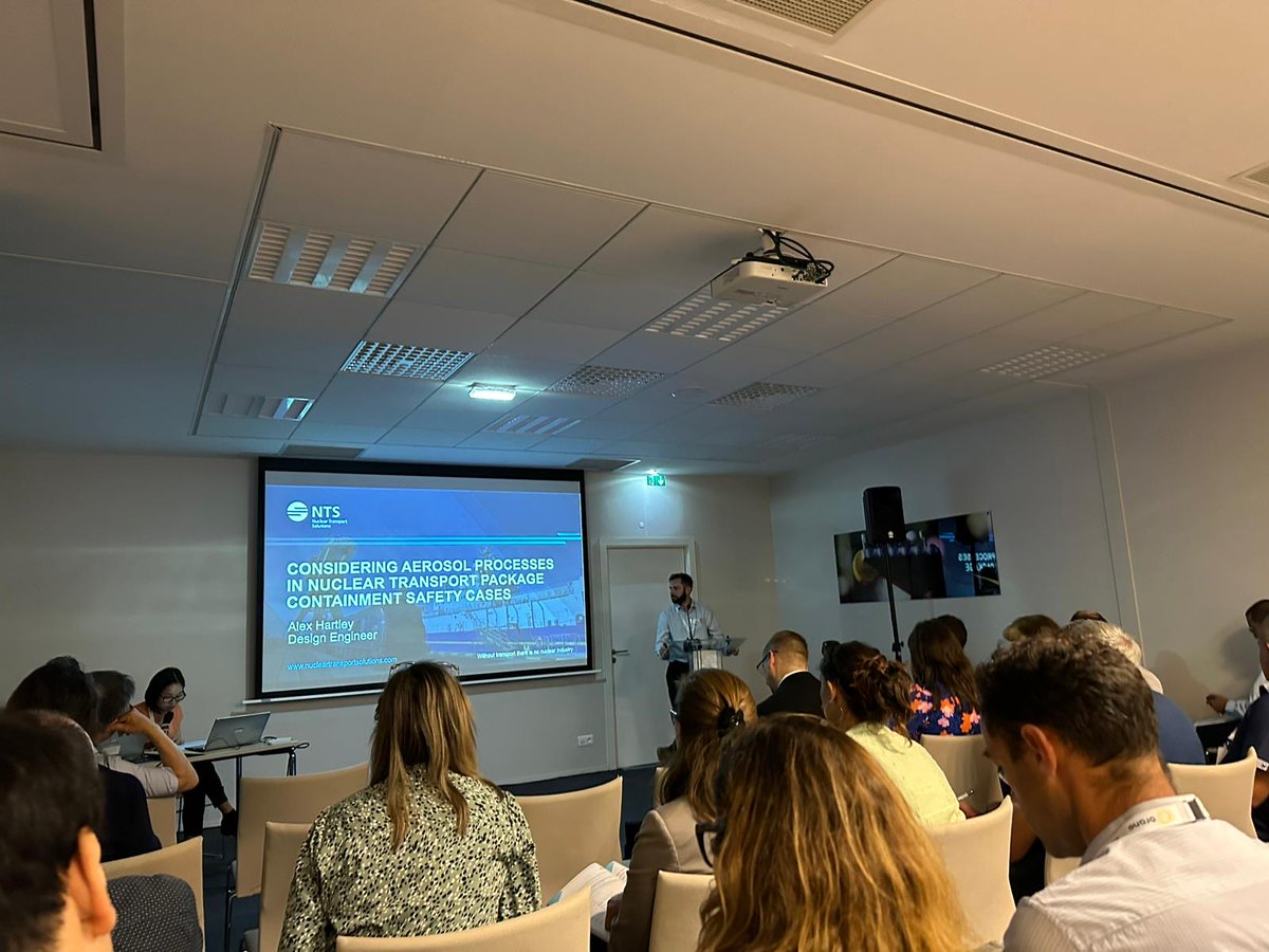 NTSolutionsUK's tweet photo. Sean, Alex, and Craig - engineering experts - presented their technical knowledge at #PATRAM22. Their work will help businesses worldwide with their nuclear transportation and packaging needs. 
See our full range of services - https://t.co/gvKoymgdFa https://t.co/wJbkXykuhn
