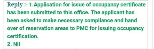 @SaudaGhar That how Godrej does fraudulent acts in submission gy developer of the docs to Pune corporation @GodrejProp. @pirojshagodrej @RTI clearly shows issue over land parcel to PMC cause Great to delayed OC. @MahaGovtRERA responsibility basis of Extension?. Demand SIT investigations