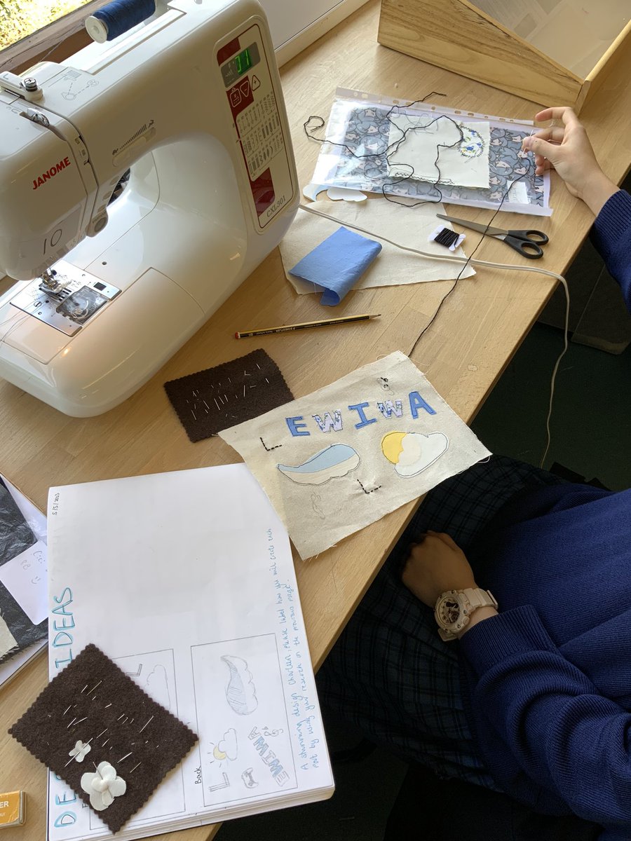 RHSBTechnology's tweet photo. Stunning skills from my Year 8 Textiles class #WomenInSTEM @RoyalHighBath https://t.co/jNR57yl23d