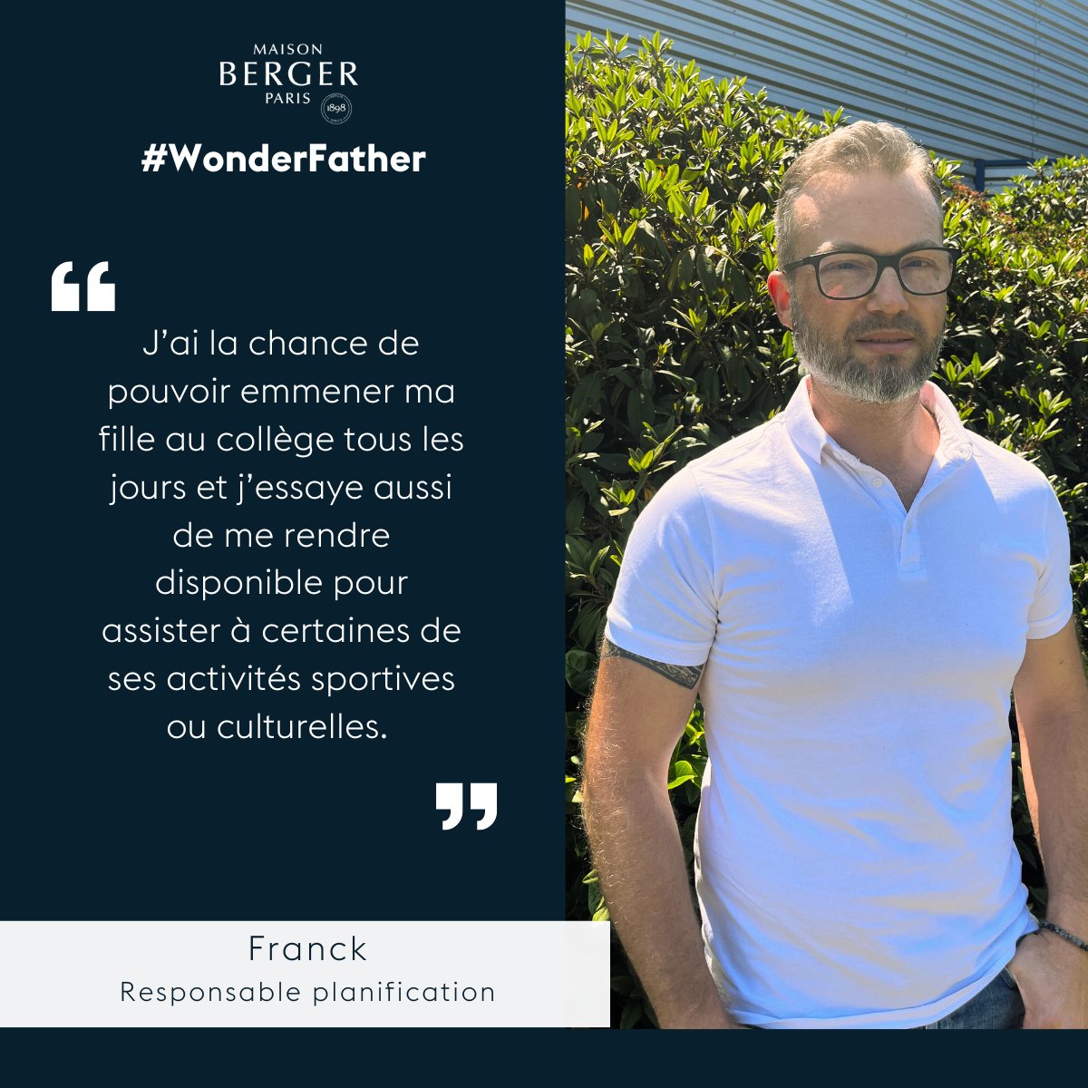 #WonderFather🦸🏻‍♂️
Nos collaborateurs, de vrais business Fathers ! 
Découvrez les profils et histoires de David, Cyprien, Nicolas et Franck, quelques-uns des hommes et #papas exceptionnels qui travaillent chez <a href="/MaisonBerger_FR/">Maison Berger Paris</a>. 
Merci à eux pour leurs témoignages !💙
#FeteDesPeres