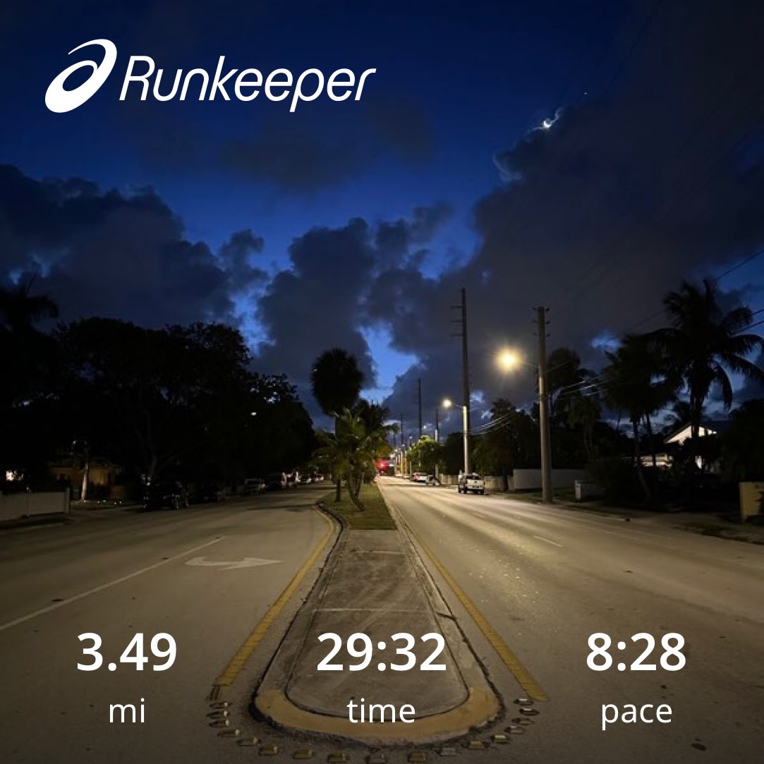 You know it’s going to be bad when the “Feels Like” is 92° at 05:25…

#FitAt45 #RunKeeper #AppleFitness #Asics #FloridaRunner #DailyRunner #RunHappy #StayHard #NobodyCaresWorkHarder #SunriseRunner #RiseAndRun #RunBeforeTheSun #RiseAndGrind 

#RunningStreak: 1228 days