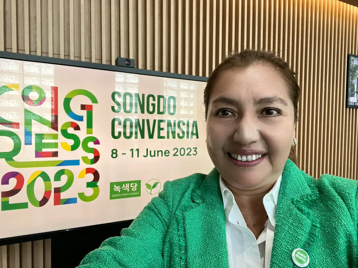 FlorHurtadoPeru's tweet photo. El Partido #DemocrataVerde miembro de la Federación de Partidos Verdes de las Americas y #GlobalGreens en la #GGCongress2023 https://t.co/o5I9d4Hf5L