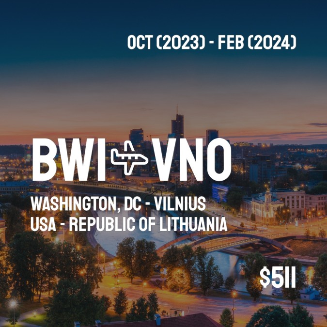 BWICheapFlights's tweet photo. ✈️ Washington, DC (BWI) to Vilnius (VNO) for only $511 (USD) roundtrip 💸
186 live dates on Adventure Machine. - get the app on iOS or Android #washington #washingtonian #washington_dc #washingtondc #washington_ig #washingtonstate https://t.co/fvf4bLEpz2
