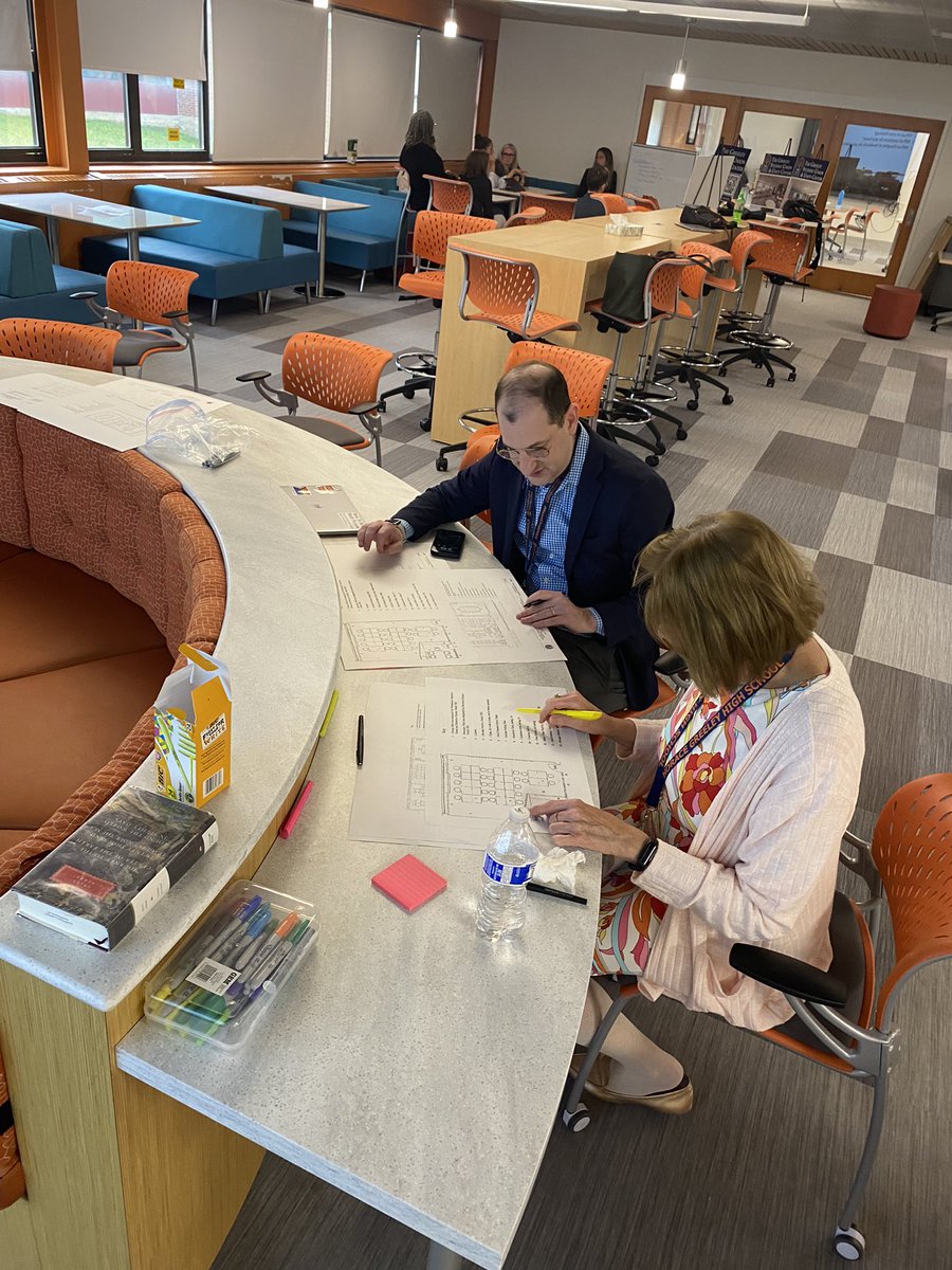 The #WeAreChappaqua Innovation Committee engaged in a tuning protocol to refine the first iteration of the architectural drawings of the #Greeley “World Economics Learning Lab” #ChapWELL #ChapPDTeam #PDdoneDifferently