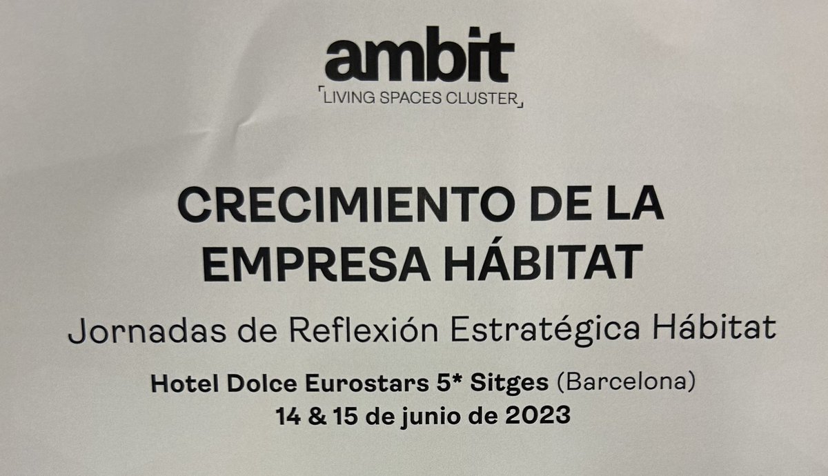 David Millón (@david_millon) on Twitter photo Muchas gracias al cluster de empresas <a href="/AMBITcluster/">AMBIT - Living Spaces Cluster</a> dirigida a CEO’s del sector HABITAT por estas jornadas estratégicas tan interesantes.
#ambit #sostenibilidad #diseño #estrategia Muchas gracias al cluster de empresas <a href="/AMBITcluster/">AMBIT - Living Spaces Cluster</a> dirigida a CEO’s del sector HABITAT por estas jornadas estratégicas tan interesantes.
#ambit #sostenibilidad #diseño #estrategia