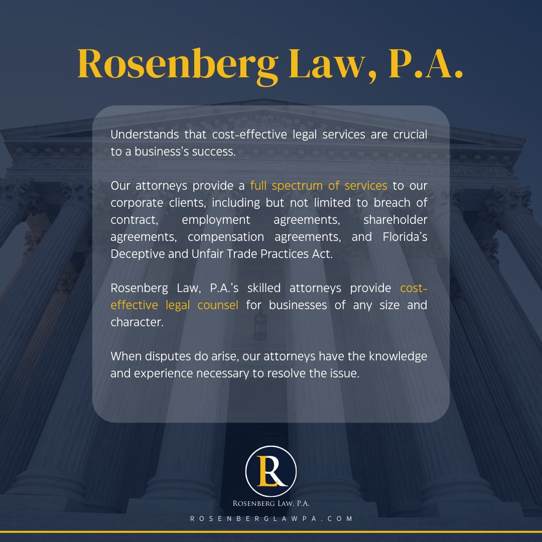 Let our experience work for you!

 #rosenberglawpa #floridalawyer #sarasota #plantation #florida #attorney #litigationlex #courttv #floridalLaw