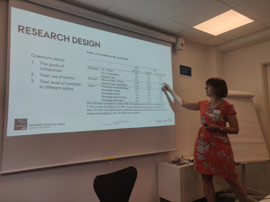 Mogens K. Justesen (@mkjustesen) on Twitter photo The 2023 CBS Money in Politics Conference is underway! Lots of great papers and presentations🔥, here <a href="/AnneBind/">Anne Binderkrantz</a> presenting joint work with <a href="/petermunkc/">Peter Munk Chr.</a> on firms in Danish politics over the past 20 years. #cbsmoneyinpolitics The 2023 CBS Money in Politics Conference is underway! Lots of great papers and presentations🔥, here <a href="/AnneBind/">Anne Binderkrantz</a> presenting joint work with <a href="/petermunkc/">Peter Munk Chr.</a> on firms in Danish politics over the past 20 years. #cbsmoneyinpolitics