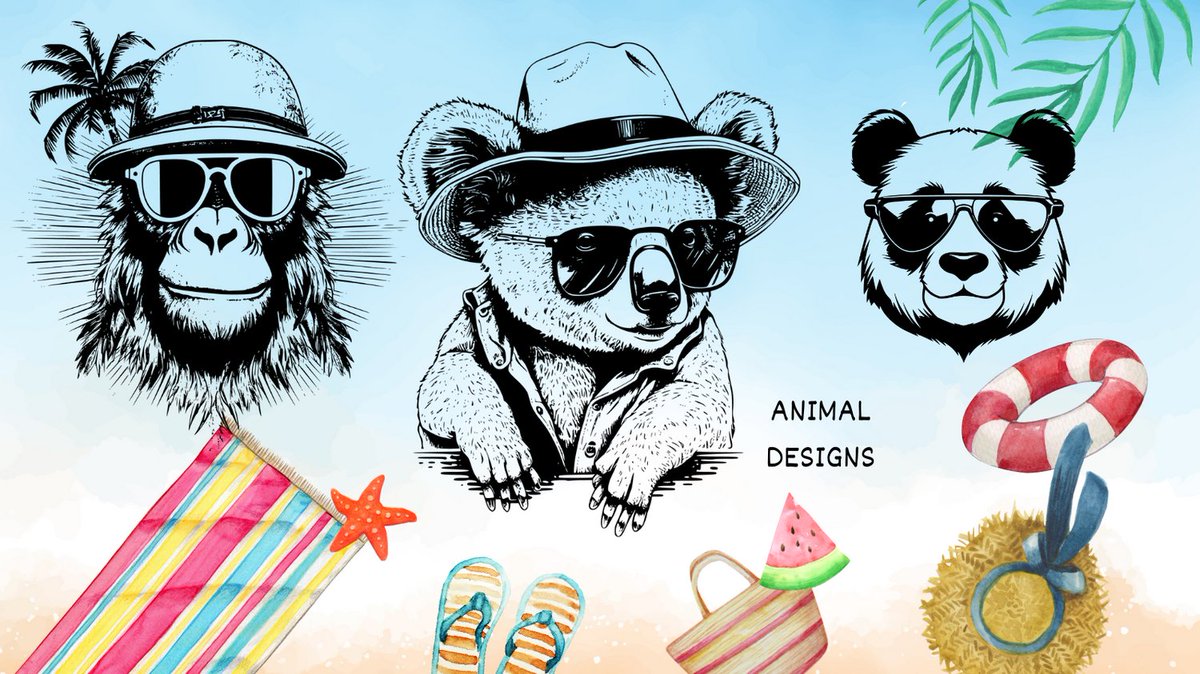 dynjodesigns's tweet image. 🌞 Embrace summer with our vibrant Summer Animal SVGs! 🐬🌴 From adorable flamingos to playful dolphins, these designs infuse your projects with sunny vibes. Let the animals bring a splash of joy and creativity to your summer crafts! 🎨🌊 #SummerAnimalSVGs #CreativeSummer