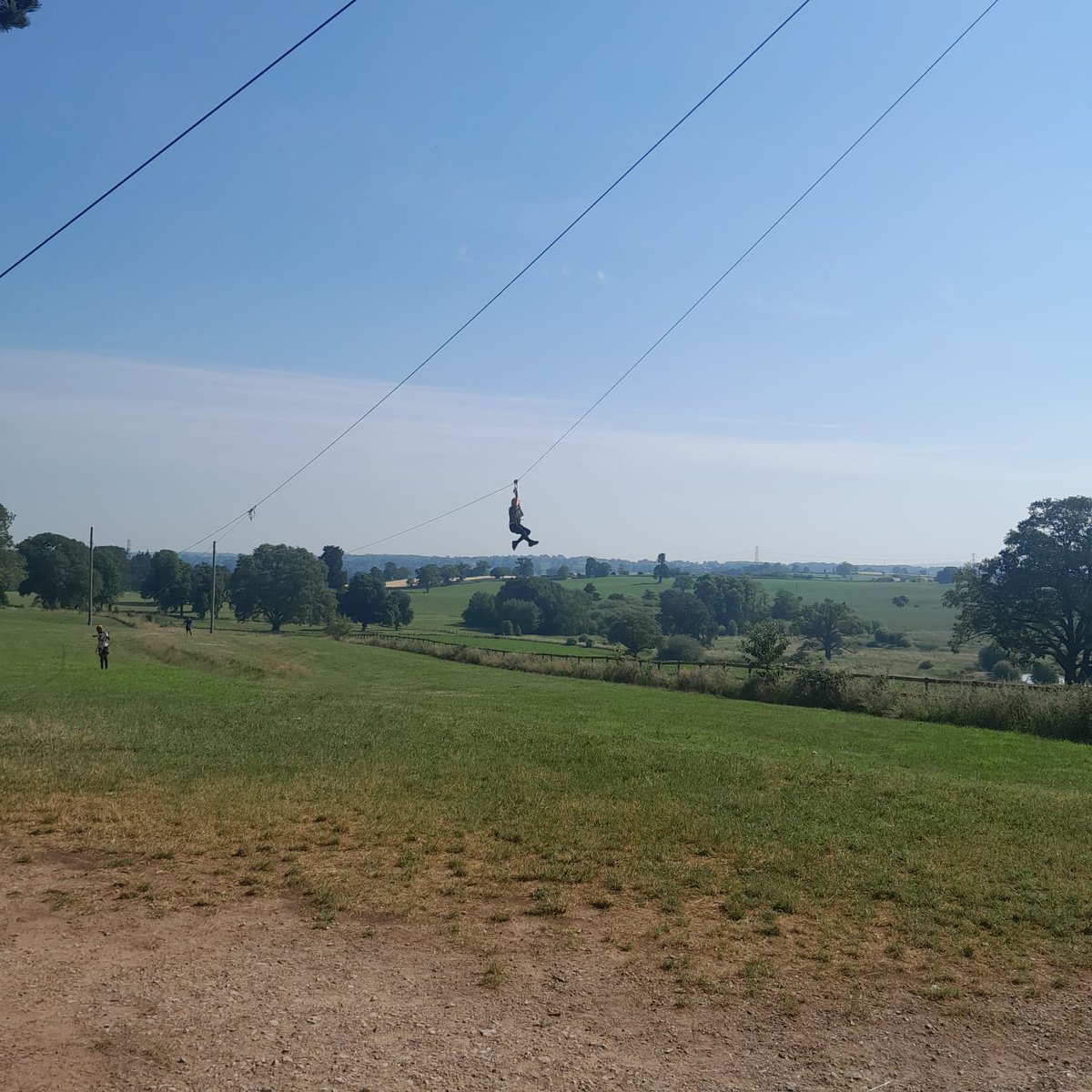 OAShortHeath's tweet photo. The children continue to have an amazing time at Boreatton Park for their residential #archerytag #zipwire #raftbuilding https://t.co/KOvk0zFUg3