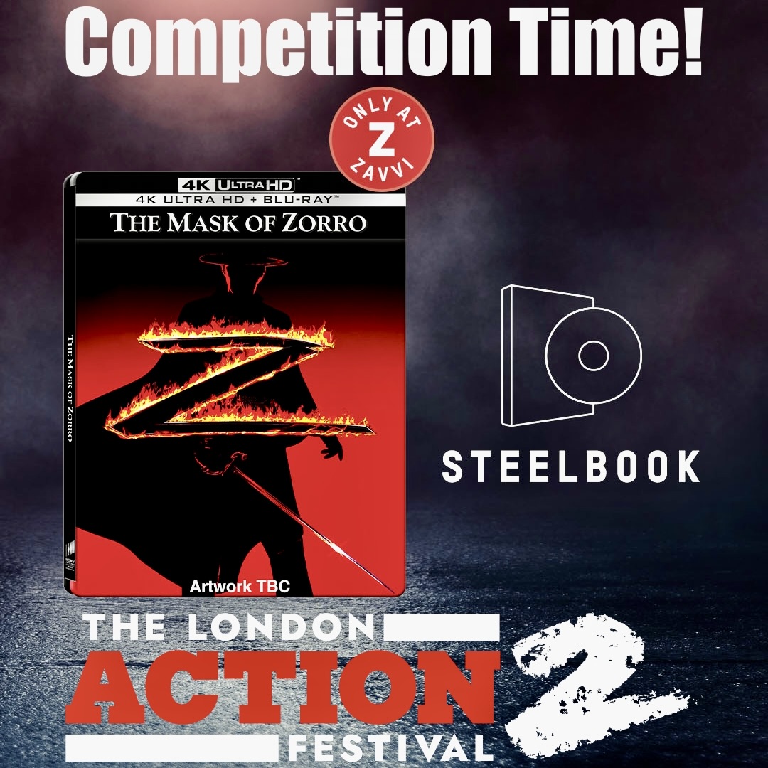 #CompetitionTime! ⚔️
To celebrate our 25th Anniversary Screening of The Mask of Zorro on Sun, June 25, we have 3 copies of the Zavvi-Exclusive 4K Steelbook to give away.
For a chance to win, RT THIS POST and FOLLOW BOTH @Zavvi AND <a href="/TheActionFest/">London Action Festival</a>. Winners announced Mon. Good luck!