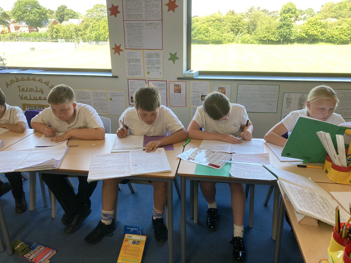 GCPYEAR6's tweet image. We are writing up our final piece of independent writing before our writing gets moderated next week: a play script of Romeo and Juliet. #gcpliteracy @PrimaryGreat