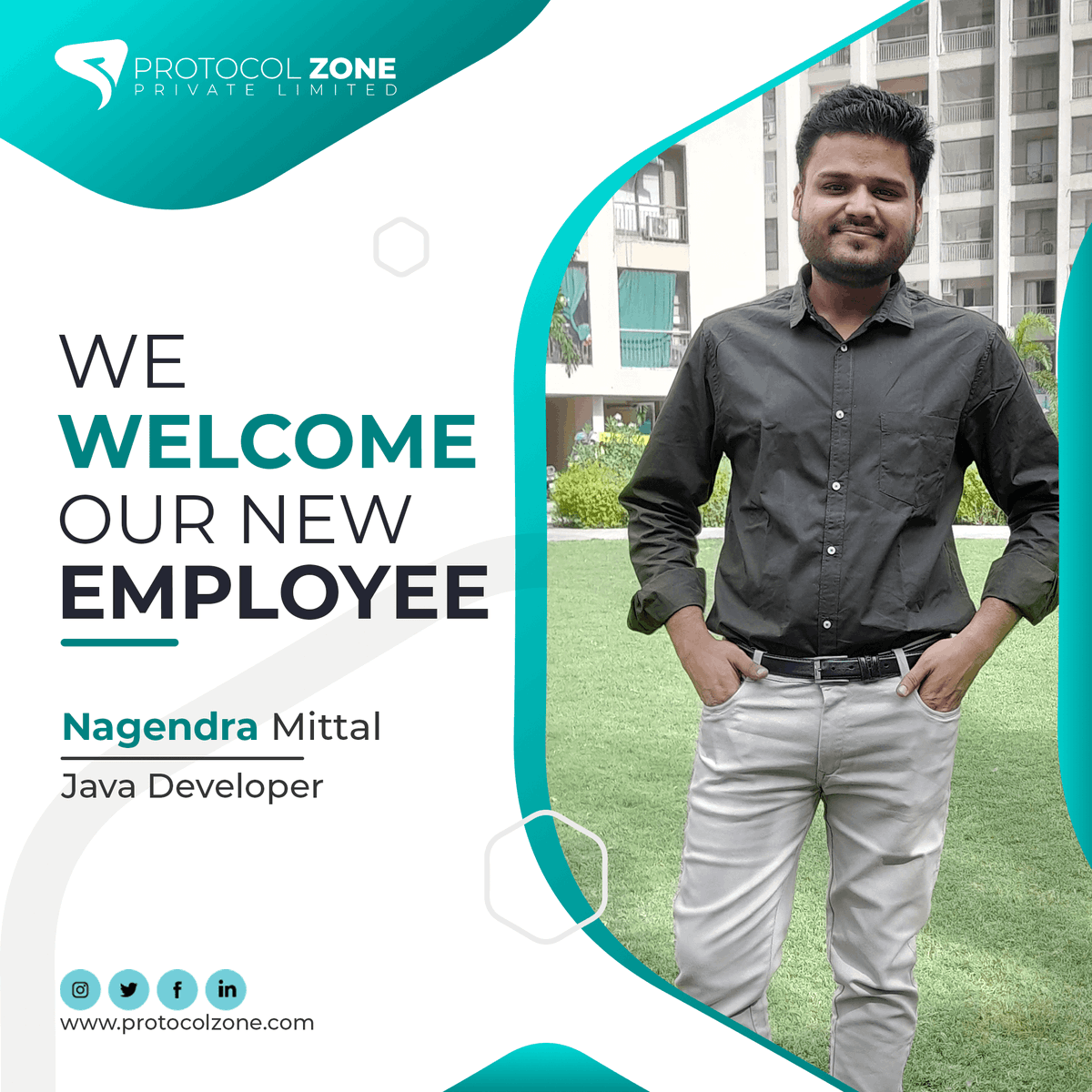 ProtocolZone's tweet image. We are pleased to introduce to Mr. Nagendra Mittal, our Java Developer.

Welcome to the team Nagendra

#Protocolzone #Protocolzonepvtltd #NewEmployee #JavaDeveloper