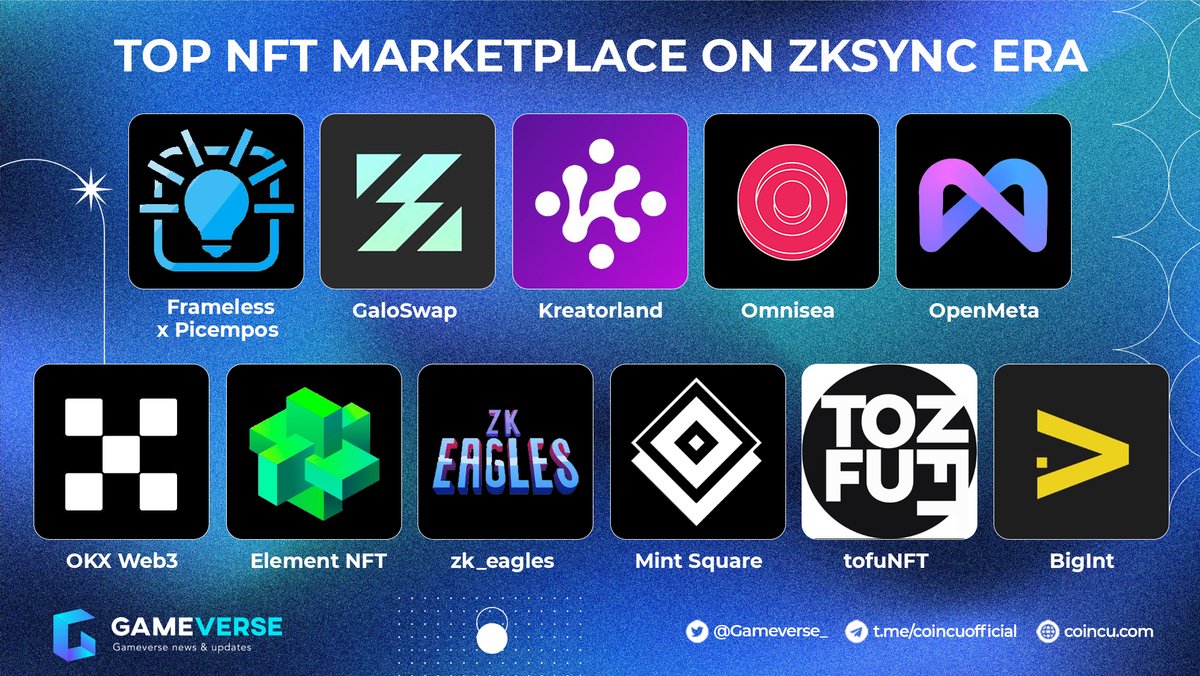 🔥Top NFT Marketplace On zkSync Era🔥

The NFT ecosystem on <a href="/zksync/">ZKsync</a> is expanding rapidly, becoming the driving force for the development of NFT Marketplaces.

Let's see top NFT Marketplace on #zkSync 👇
