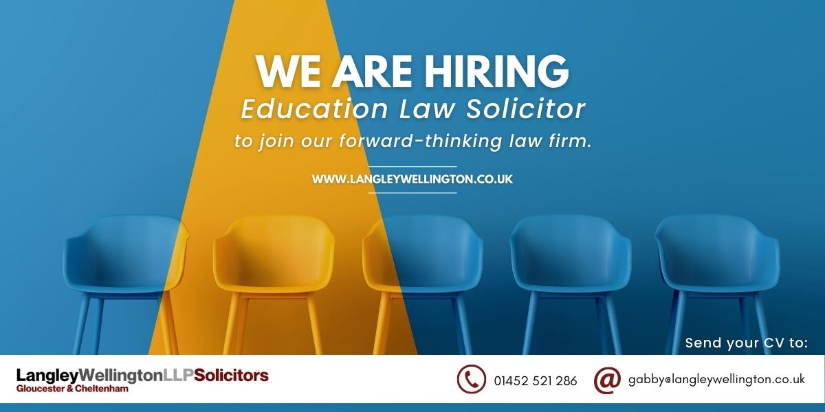 We are seeking to hire an enthusiastic, self-motivated, hardworking and reliable Solicitor to join our busy Education Law Department based in Gloucester.

bit.ly/3Nbm883

#solicitor #hiring #jobrole #jobsearch #newrole #educationlaw #law #legal #lawyer #gloucester