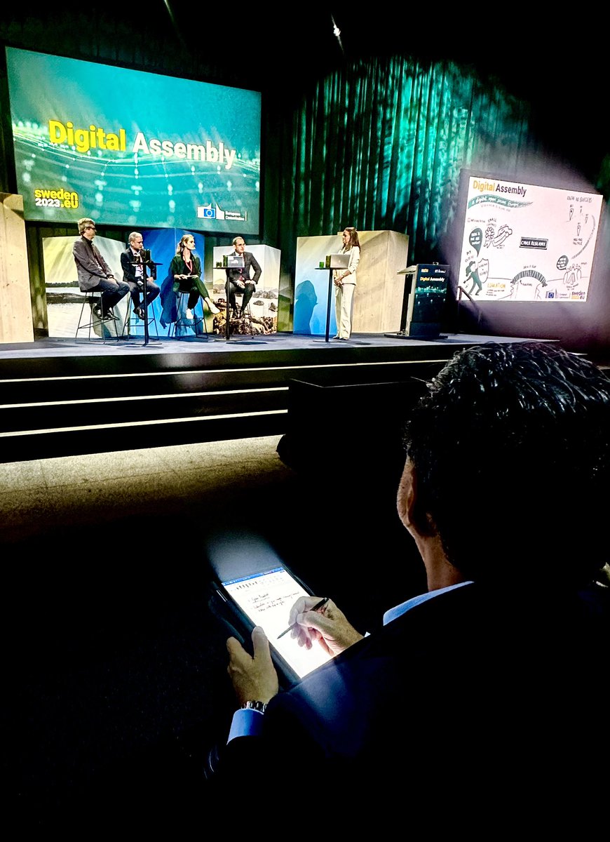 Participating at the Digital Assembly 2023 in Sweden where we discuss the future of European digital development, cyber resilience, digitization of the public sector, AI and SMEs’ digital transition, among other interesting topics. 
#DigitalAssembly2023 #DepMinRIDcy #EU2023SE