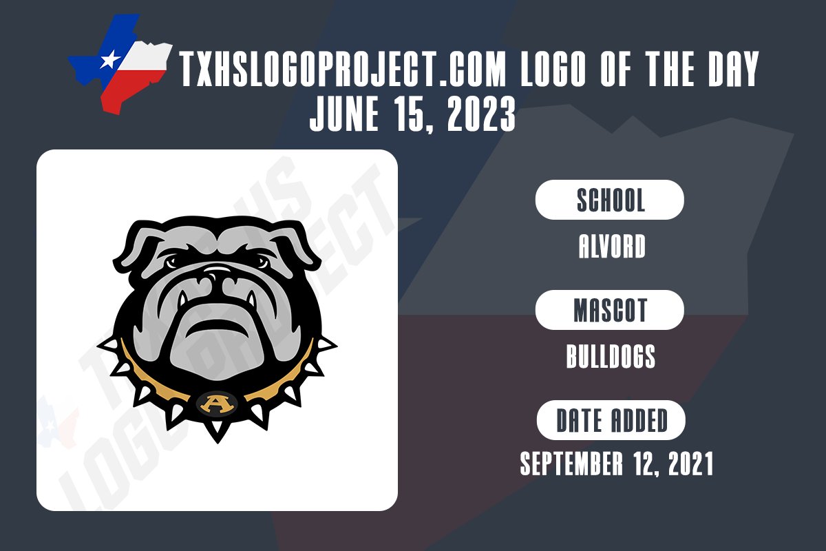 Out to Wise County where we take a look at the Alvord Bulldogs for today's #LogoOfTheDay

@AlvordISD @AlvordBaseball @alvordvball @AlvordPowerlif1 

#txhsfb #txhsvb #txhshoops #txhsbaseball #txhssoftball #txhssoccer

txhslogoproject.com/alvord-bulldog…