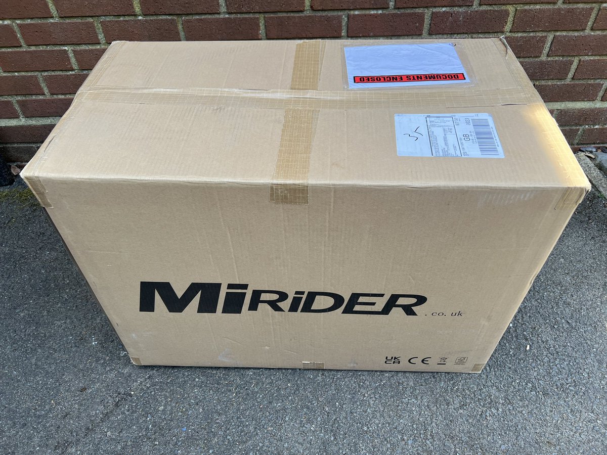 Been looking forwards to testing the @MiRiDERuk folding eBike and look what turned up today!! #bicycle