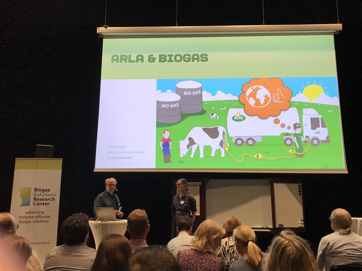 Professor <a href="/matseklundliu/">Mats Eklund</a> kicks off the <a href="/BiogasResearch/">BiogasSolutionsResearchCenter</a> summer conference with a presentation by <a href="/arlasverige/">Arla Sverige</a> about their #Biogas ♻️ activities #Sustainability