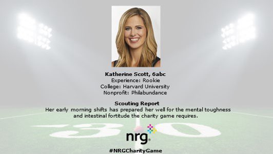 KScott6abc's tweet photo. Evidently I have a scouting report. 😂 NRG Media Charity Flag Football Game TODAY. 🏈 Game on!#NRGCharityGame https://t.co/IaV2xSN0Md