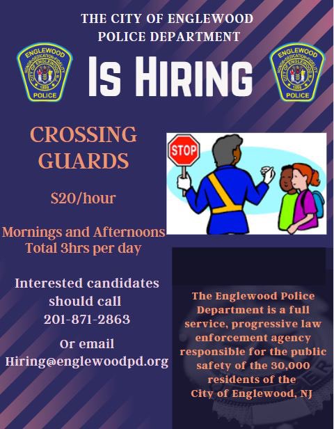 ***HIRING ANNOUNCEMENT***
#englewoodexcellence #englewoodpolice #englewoodnj #englewood #nj #newjersey #bergencounty #bergencountynj #epd_cau #community #communitypolicing #hiringnow #apply #englewoodnj #bergencounty #crossingguard #hiring #Traffic #safetyfirst #safety #cross