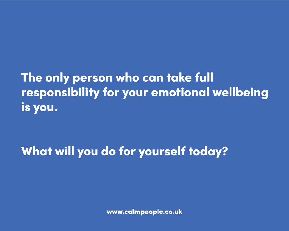 The only person who can take full responsibility for your emotional wellbeing is you. What will you do for yourself today? 

#humanresources #personaldevelopment #whatinspiresme #managementconsulting #management #happiness #mentalhealth #covid19 #hr #insurance #workfromhome